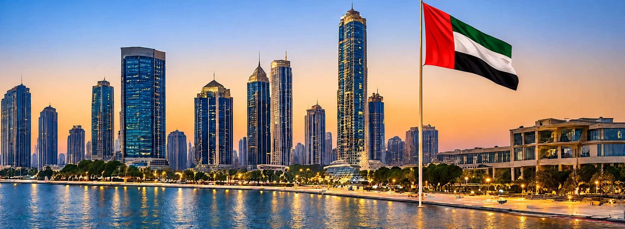 Ajman and UAE skyline